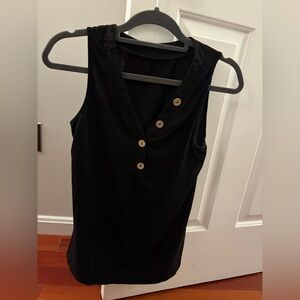 Black Sleeveless Tank Top